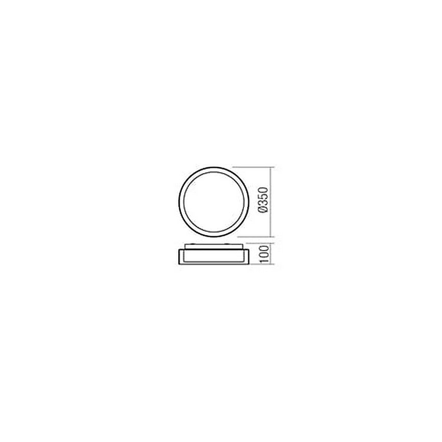 Redo 01-1454 - Светодиодный потолочный светильник для ванной комнаты NAJI LED/18W/230V диаметр 35 см IP44
