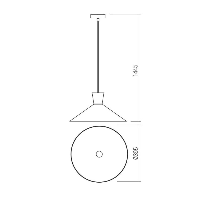 Redo 01-1460 - Подвесная люстра KIMONO 1xE27/42W/230V диаметр 39,5 см золотистый