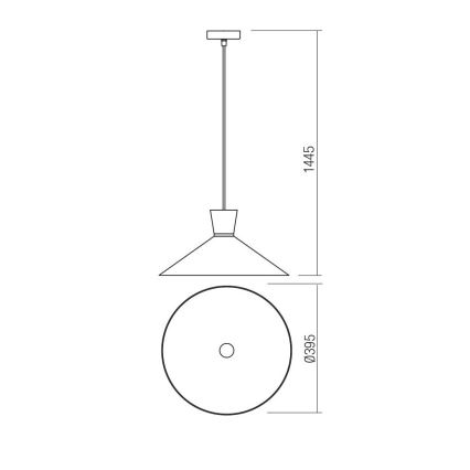 Redo 01-1461 - Подвесная люстра KIMONO 1xE27/42W/230V диаметр 39,5 см медный