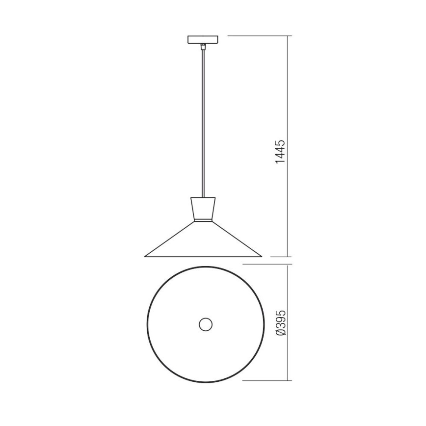 Redo 01-1462 - Підвісна люстра KIMONO 1xE27/42W/230V діаметр 39,5 см чорний