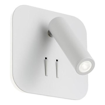 Redo 01-1491 - Светодиодный настенный светильник QUDA LED/6W/230V + LED/3W CRI 90 USB белый