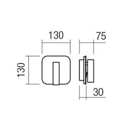 Redo 01-1492 - LED настінний світильник QUDA LED/6W/230V + LED/3W CRI 90 чорний