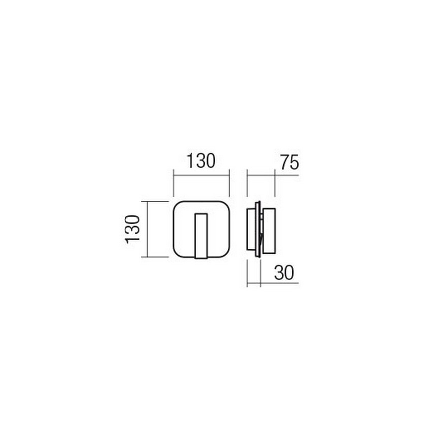 Redo 01-1492 - LED настінний світильник QUDA LED/6W/230V + LED/3W CRI 90 чорний