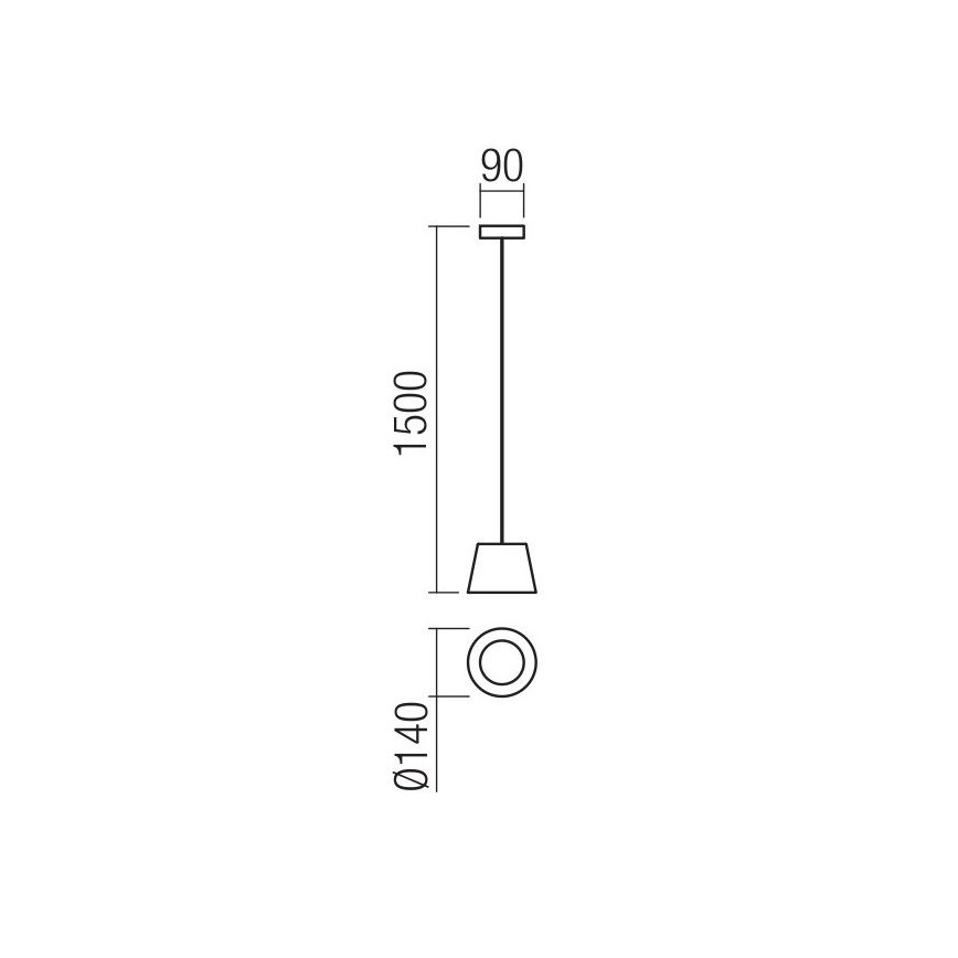 Redo 01-1495 - Подвесной светильник на тросе LOLLI LED/6W/230V Ø 14 см белый