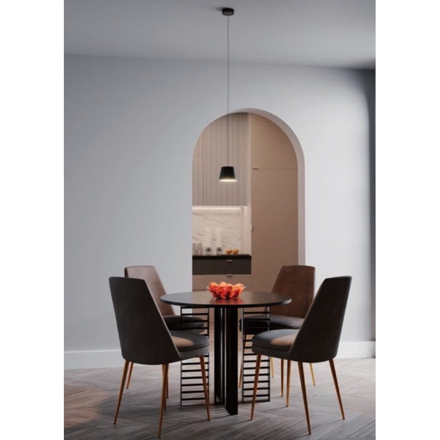 Redo 01-1496 - LED-люстра на тросе LOLLI LED/6 Вт/230 В Ø 14 см черная