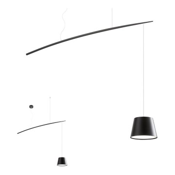 Redo 01-1498 - Світлодіодна підвісна люстра LOLLI LED/6W/230V чорний