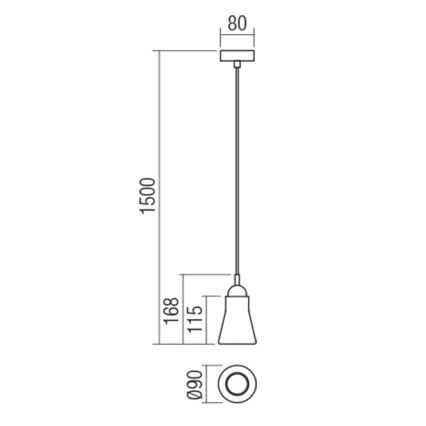 Redo 01-1518 - Підвісна люстра UPPER 1xGU10/28W/230V латунь/бежевий
