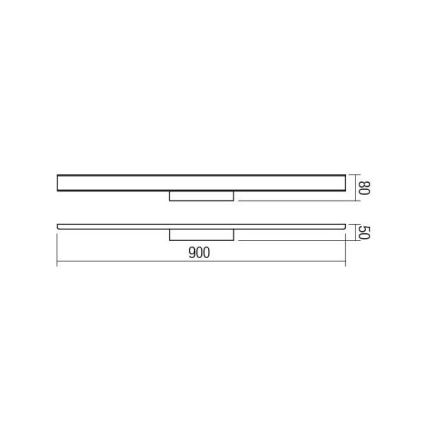 Redo 01-1527 - Светодиодная подсветка для зеркала в ванной комнате DAO 1xLED/36W/230V IP44