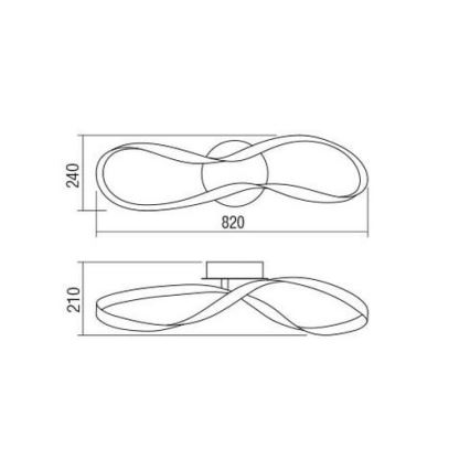 Redo 01-1529 - Светодиодный потолочный светильник с регулированием яркости NUBO LED/34,5W/230V белый
