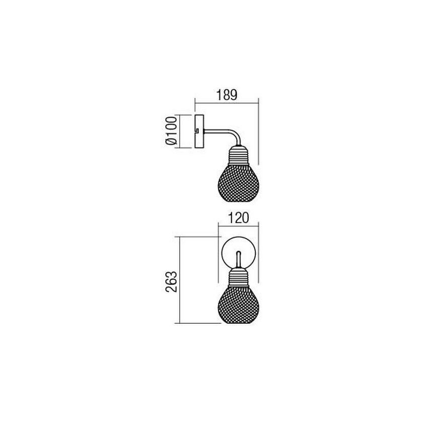 Redo 01-1575 - Настенный светильник EDISON 1xE27/42W/230V