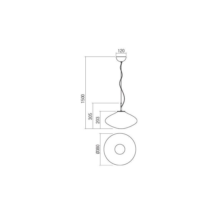 Redo 01-1619 - Подвесная люстра ABSOLUTE 1xE27/42W/230V серый