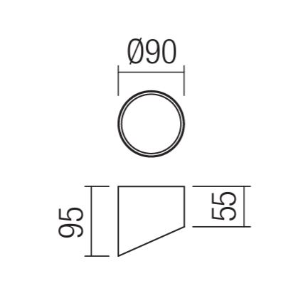 Redo 01-1626 - LED точечный светильник UTO LED/6W/230V, диаметр 9 см, черный