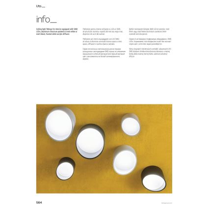 Redo 01-1627 - LED-точковий світильник UTO LED/12W/230V, діаметр 12 см, білий