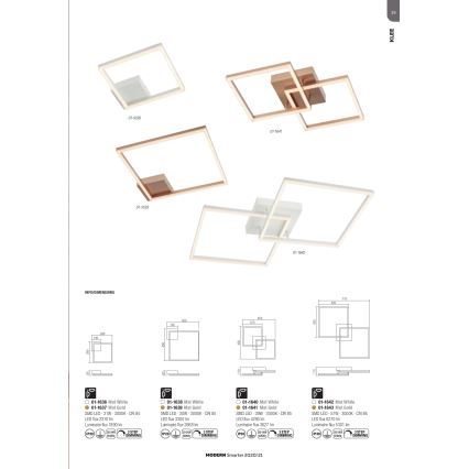 Redo 01-1638 - диммируемый потолочный светильник KLEE LED/30W/230V 45x45 cm белый