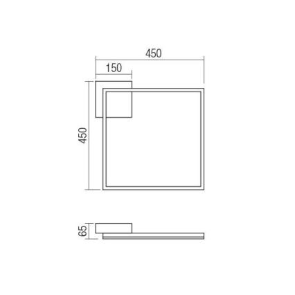 Redo 01-1638 - диммируемый потолочный светильник KLEE LED/30W/230V 45x45 cm белый