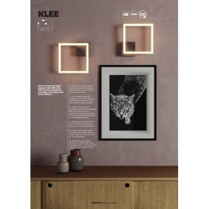 Redo 01-1639 - Диммируемый LED-потолочный светильник KLEE LED/30W/230V 45x45 см золотой