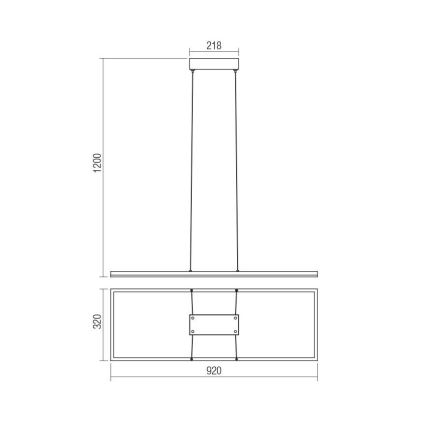 Redo 01-1645 - Светодиодная люстра на тросе KLEE 1xLED/48W/230V