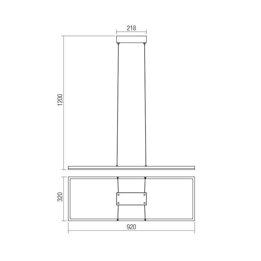 Redo 01-1645 - Светодиодная люстра на тросе KLEE 1xLED/48W/230V
