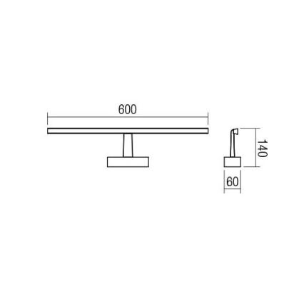 Redo 01-1672 - Светодиодная подсветка зеркала для ванной комнаты NEPTUNE LED/12W/230V IP44