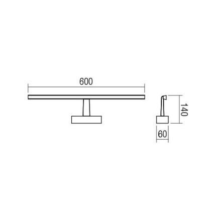 Redo 01-1673 - Светодиодная подсветка зеркала для ванной комнаты NEPTUNE LED/12W/230V IP44