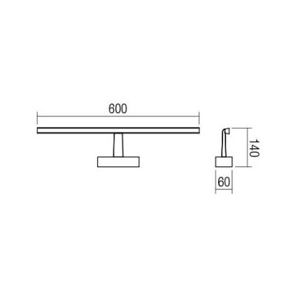 Redo 01-1674 - Светодиодная подсветка зеркала для ванной комнаты NEPTUNE LED/12W/230V IP44