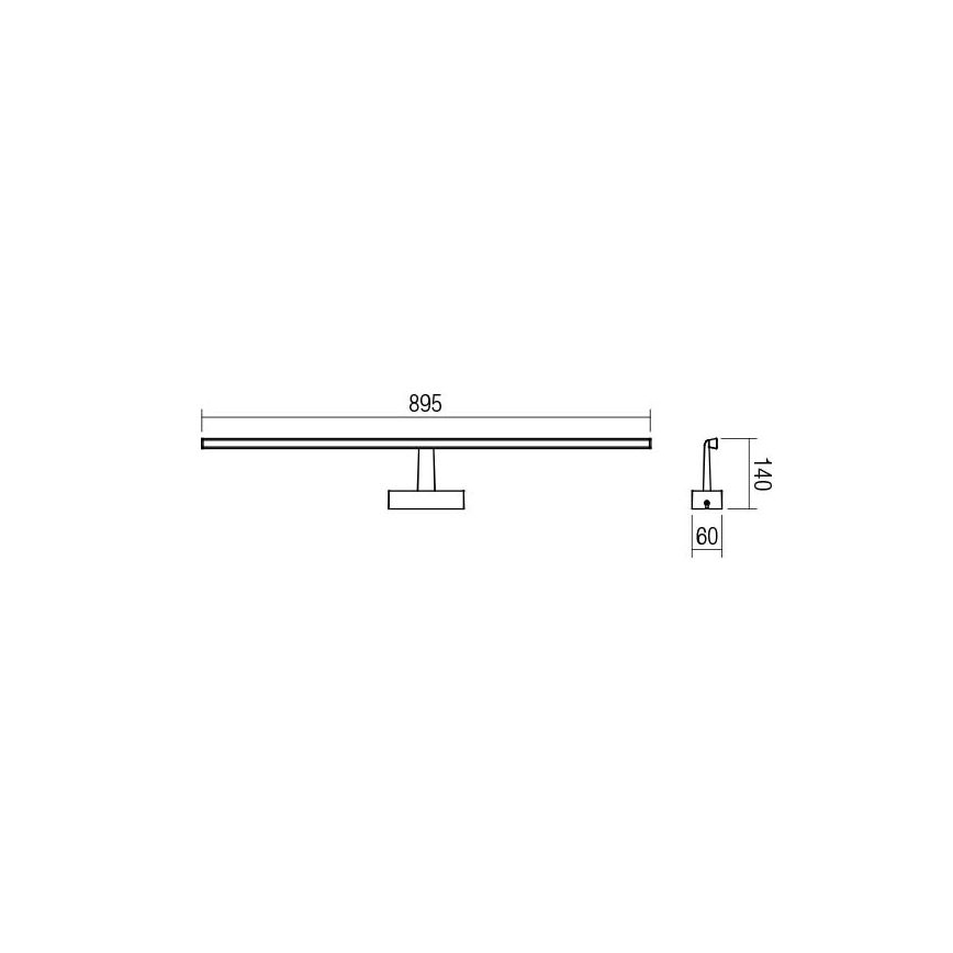 Redo 01-1675 - Светодиодная подсветка зеркала для ванной комнаты NEPTUNE LED/18W/230V IP44