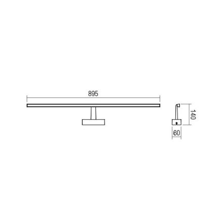 Redo 01-1677 - Светильник для зеркала в ванной NEPTUNE LED/18W/230V 89,5 cm IP44 белый