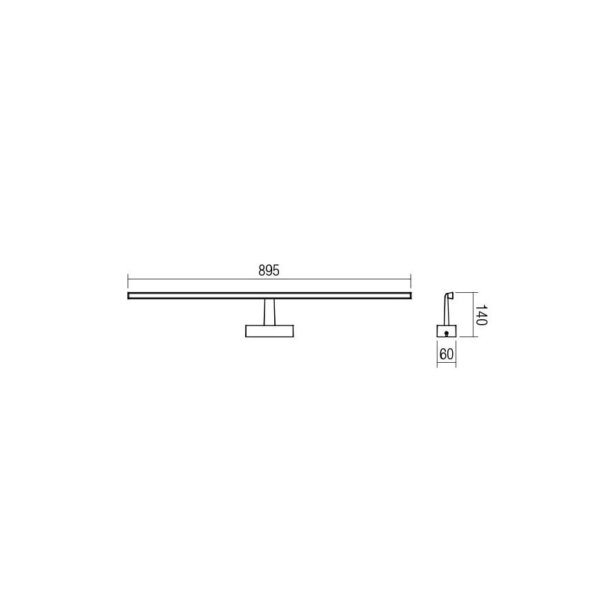 Redo 01-1677 - Светильник для зеркала в ванной NEPTUNE LED/18W/230V 89,5 cm IP44 белый