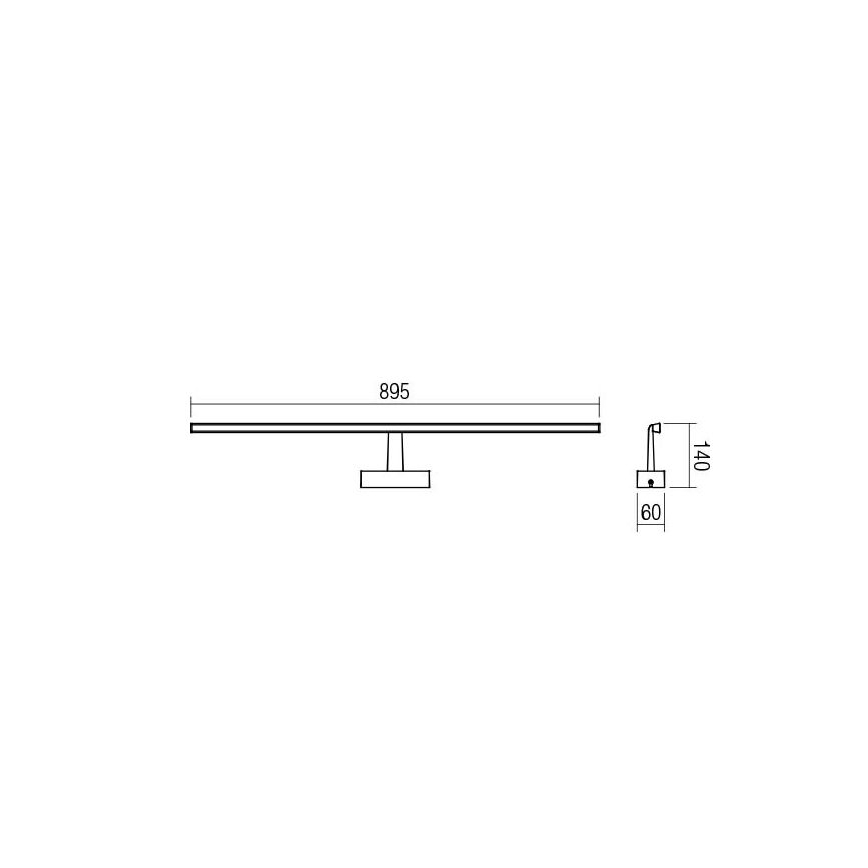 Redo 01-1678 - LED-підсвічування дзеркала для ванної NEPTUNE LED/18W/230V 89,5 cm IP44 блискучий хром
