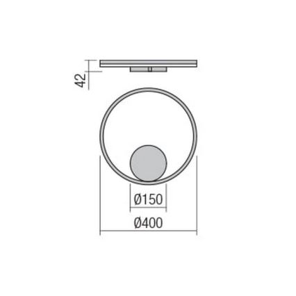 Redo 01-1701 - Світлодіодний настінний світильник ORBIT LED/28W/230V
