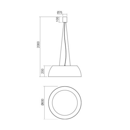 Redo 01-1732 - Светодиодная подвесная люстра BLAIR LED/55W/230V 3000K белый