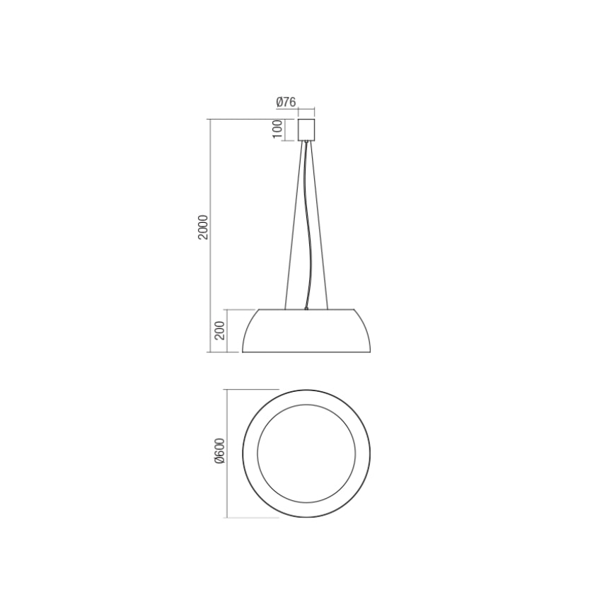 Redo 01-1732 - Светодиодная подвесная люстра BLAIR LED/55W/230V 3000K белый