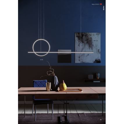 Redo 01-1735 - Светодиодная подвесная люстра с регулированием яркости GIOTTO LED/46W/230V черный