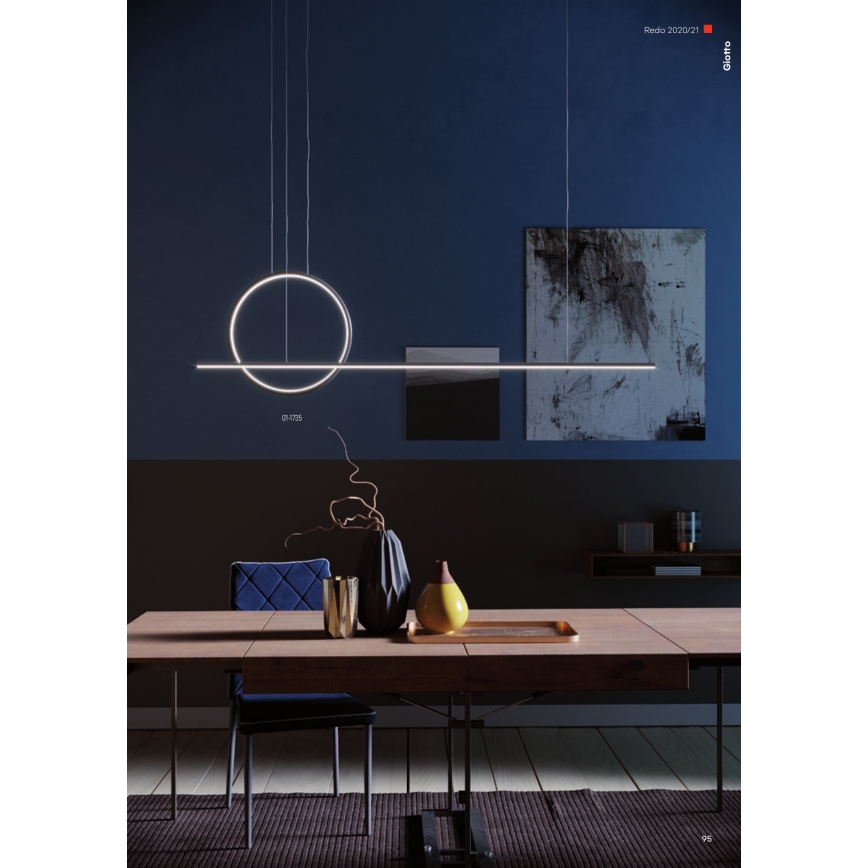 Redo 01-1735 - Светодиодная подвесная люстра с регулированием яркости GIOTTO LED/46W/230V черный