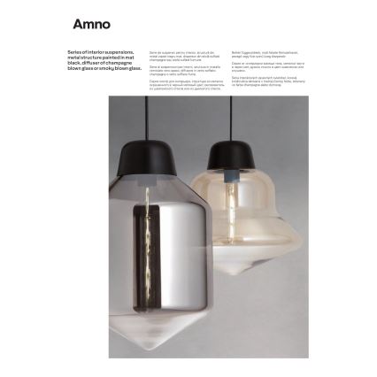 Redo 01-1770 - Подвесная люстра AMNO 1x/E27/42W/230V диаметр 33 см бежевый