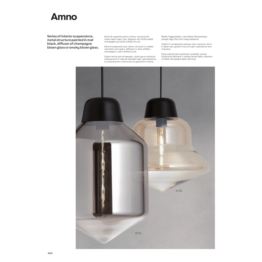 Redo 01-1772 - Люстра на тросі AMNO 1xE27/42W/230V діаметр 26 см бежева