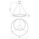 Redo 01-1795 - Светодиодная подвесная люстра с регулированием яркости TORSION LED/40W/230V диаметр 74 cm белая