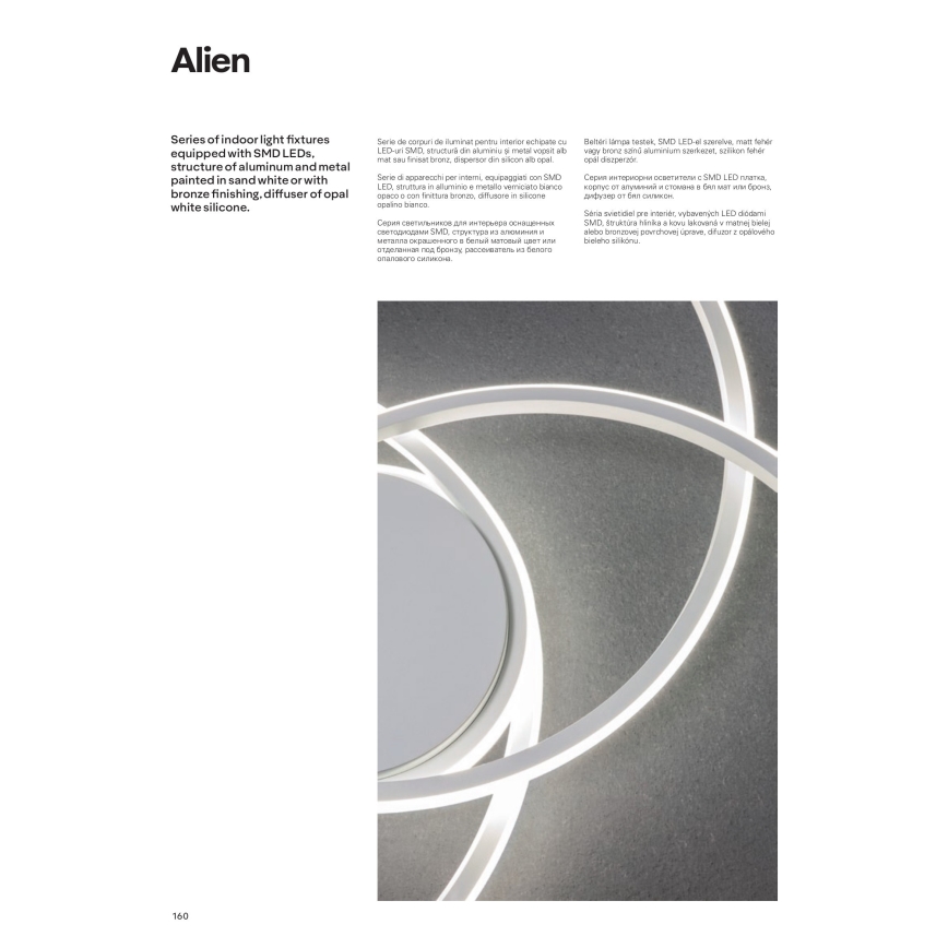 Redo 01-1801 - Светодиодный потолочный светильник с регулированием яркости ALIEN LED/60W/230V 3000K диаметр 70 см белый