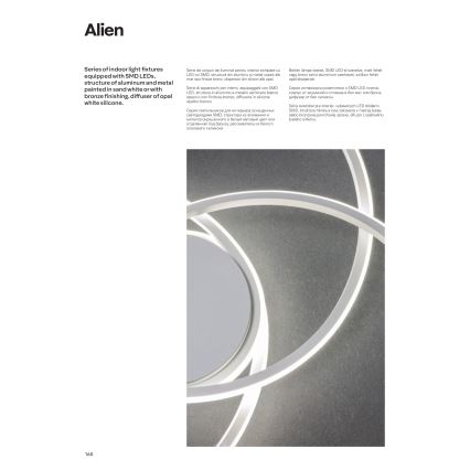 Redo 01-1801 - Світлодіодний стельовий світильник з регулюванням яскравості ALIEN LED/60W/230V 3000K діаметр 70 см білий
