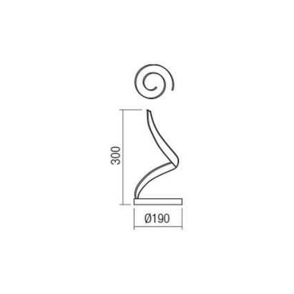 Redo 01-1815 - LED настольная лампа TORSION LED/11W/230V белая