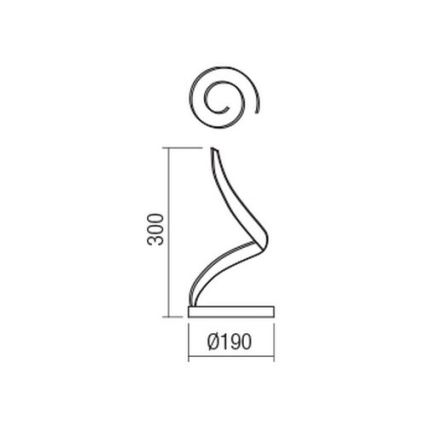 Redo 01-1816 - бронзова LED настільна лампа TORSION LED/11W/230V 3000K
