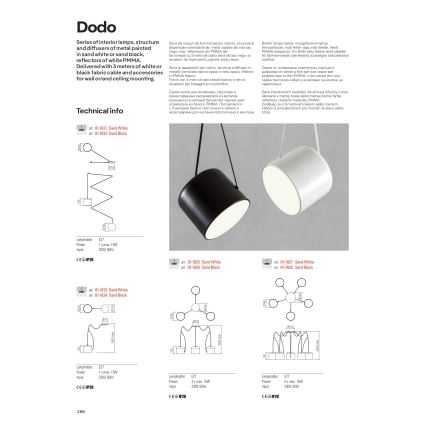 Redo 01-1826 - Подвесная люстра DODO 3xE27/15W/230V паук