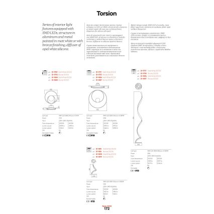 Redo 01-1886 - LED-стельовий світильник TORSION із затемнюванням LED/29W/230V, діаметр 55 см, білий