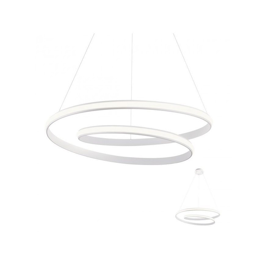 Redo 01-1890 - LED диммируемая подвесная люстра на тросе TORSION LED/35W/230V 4000K Ø 75 см белая