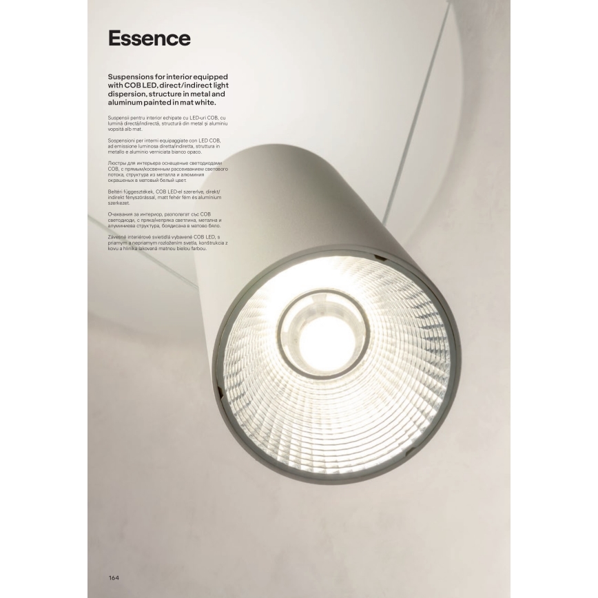 Redo 01-1970 - Світлодіодна підвісна люстра з регулюванням яскравості ESSENCE LED/24W/230V CRI 90 3000K білий