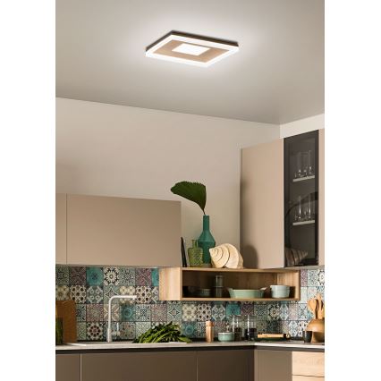 Redo 01-1998 - димований LED-стельовий світильник MAYA LED/42W/230V 42,5x42,5 см золотистий