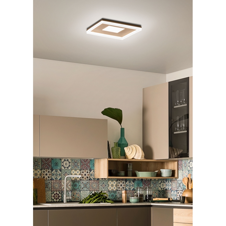Redo 01-1998 - димований LED-стельовий світильник MAYA LED/42W/230V 42,5x42,5 см золотистий