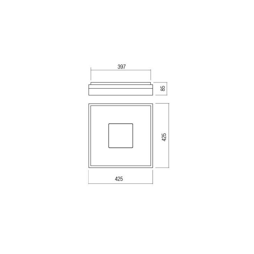 Redo 01-1998 - димований LED-стельовий світильник MAYA LED/42W/230V 42,5x42,5 см золотистий
