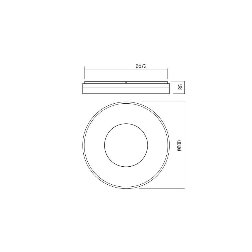 Redo 01-2004 - Диммируемый потолочный светильник MAYA LED/75W/230V, Ø 60 см, золотой