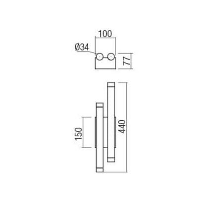 Redo 01-2033 - Світлодіодний настінний світильник MADISON 4xLED/4W/230V золотий